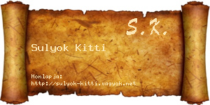 Sulyok Kitti névjegykártya